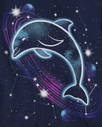 Girls Dolphin Graphic Tee