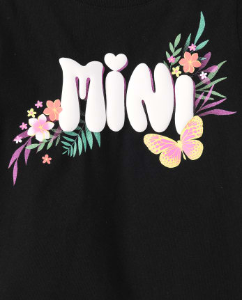 Camiseta mini con gráfico Mamá y yo para bebés y niñas pequeñas