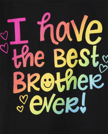 Baby And Toddler Girls Best Brother Graphic Tee
