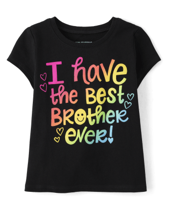 Baby And Toddler Girls Best Brother Graphic Tee
