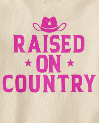 Camiseta con estampado country para bebés y niñas pequeñas
