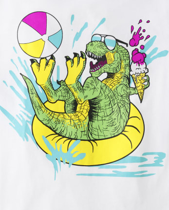 Camiseta con gráfico Dino Pool Tube para niños