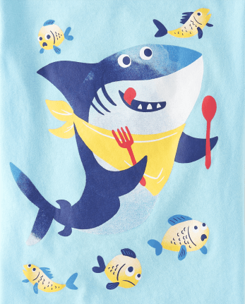 Baby And Toddler Boys Hungry Shark Graphic Tee