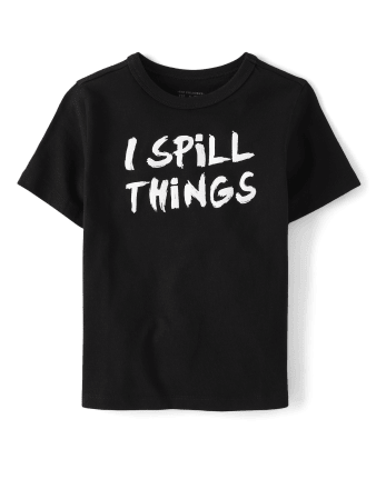 Baby And Toddler Boys Spill Things Graphic Tee