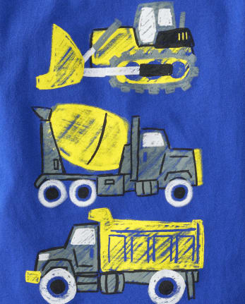 Baby And Toddler Boys Construction Vehicle Graphic Tee