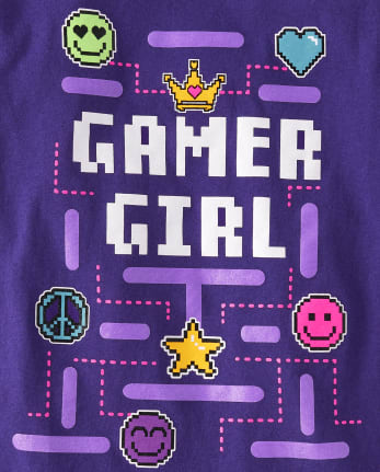 Camiseta con gráfico Gamer Girl para niñas