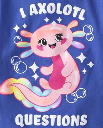 Girls Axolotl Graphic Tee