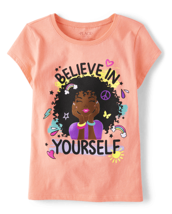 Girls Believe Yourself Graphic Tee