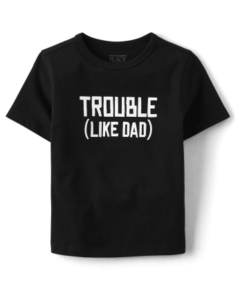 Camiseta con estampado de problemas para bebés y niños pequeños