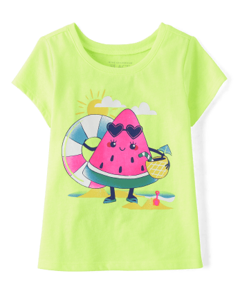 Baby And Toddler Girls Watermelon Graphic Tee