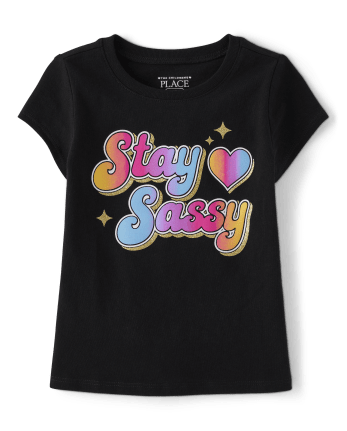 Baby And Toddler Girls Stay Sassy Graphic Tee