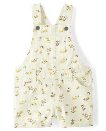 Baby And Toddler Girls Floral Shortalls