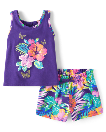 Toddler Girls Tropical 2-Piece Outfit Set