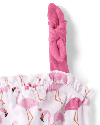Baby And Toddler Girls Flamingo Tiered Dress