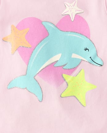 Toddler Girls Dolphin 2-Piece Outfit Set