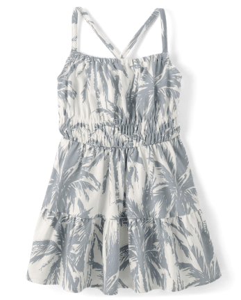 Baby And Toddler Girls Matching Family Palm Tree Ruffle Dress