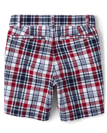 Shorts chinos a cuadros para niños