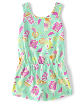 Girls Print Romper