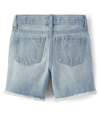 Girls Denim Midi Shorts