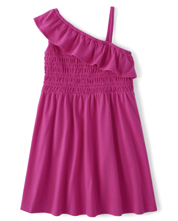 Girls Striped Knit One Shoulder Dress | The Children's Place - SOLAR STORM