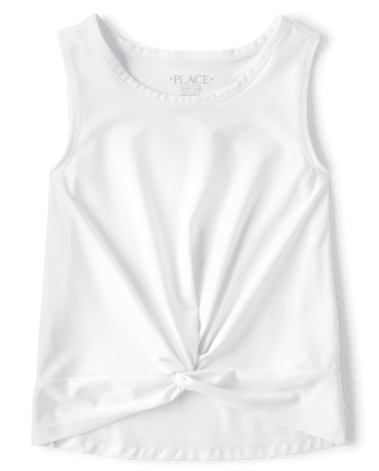 Girls Quick Dry Twist Front Tank Top