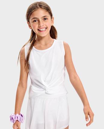 Girls Quick Dry Twist Front Tank Top