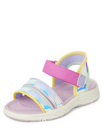 Toddler Girls Holographic Sandals
