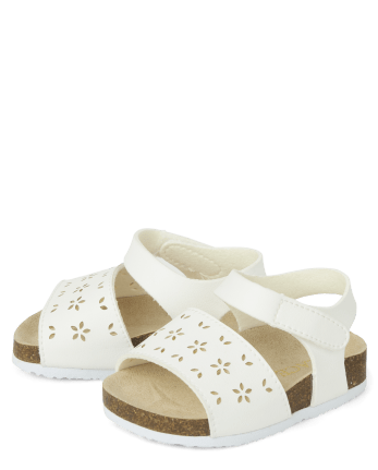 Baby Girls Perforated Flower Sandals
