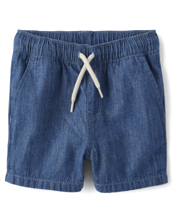 Baby And Toddler Boys Chambray Pull On Shorts