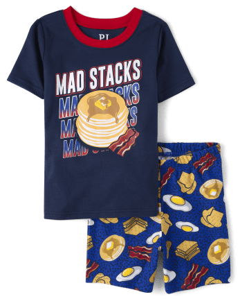 Boys Mad Stacks Snug Fit Cotton Pajamas