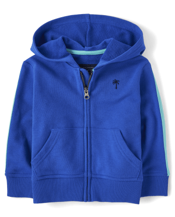 Baby And Toddler Boys Side Stripe French Terry Zip Up Hoodie