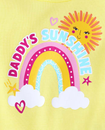 Baby And Toddler Girls Daddy's Sunshine Snug Fit Cotton Pajamas