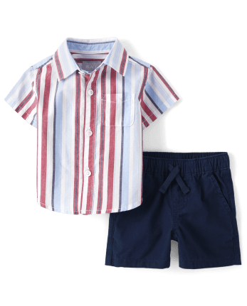 Baby Boys Striped 2-Piece Outfit Set