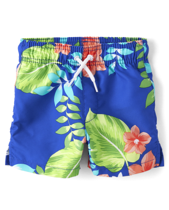 Baby And Toddler Boys Dad And Me Tropical Swim Trunks