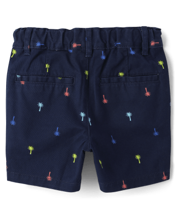 Shorts chinos para niños pequeños con palmeras