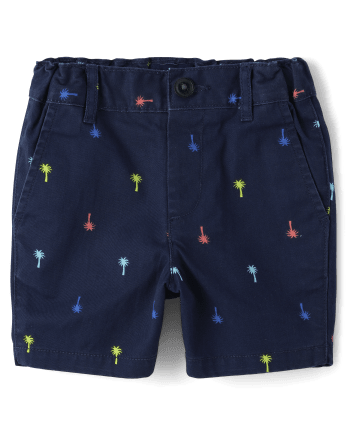 Shorts chinos para niños pequeños con palmeras
