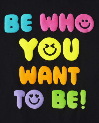 Niña Be Who You Want Camisetas estampadas