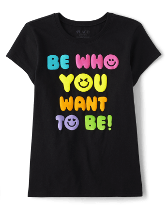 Niña Be Who You Want Camisetas estampadas