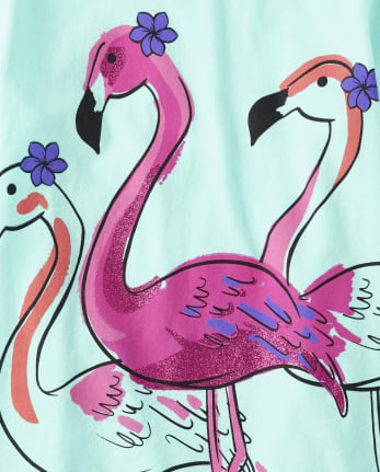 Girls Flamingo Graphic Tee
