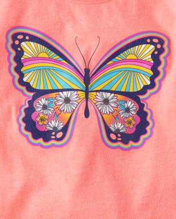Camiseta con estampado de mariposas para niñas
