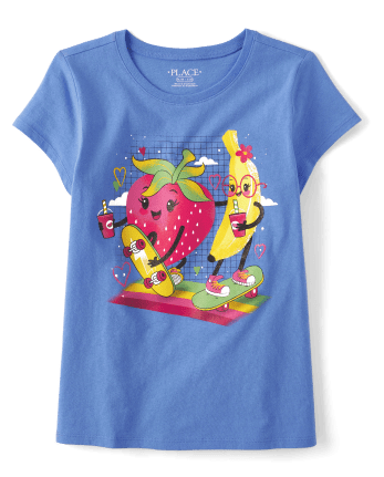 Girls Fruit Skateboard Graphic Tee