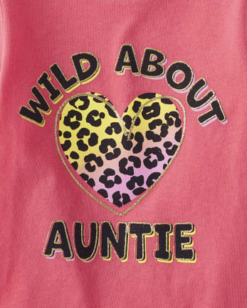 Baby And Toddler Girls Auntie Graphic Tee