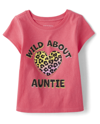 Baby And Toddler Girls Auntie Graphic Tee