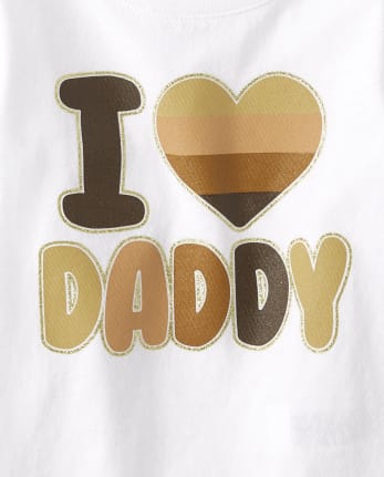 Baby And Niños pequeños Niña Love Daddy Camisetas estampadas