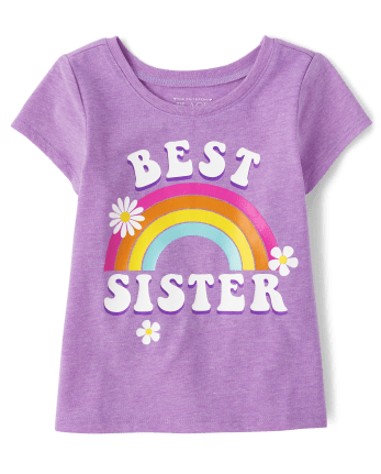 Baby And Toddler Girls Best Sister Graphic Tee