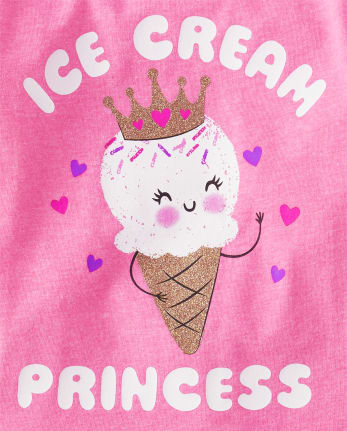Baby And Niños pequeños Niña Ice Cream Princess Camisetas estampadas