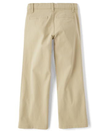 Girls Uniform Wide Leg Chino Pants