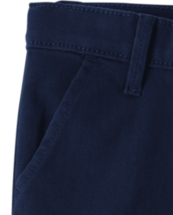 Girls Uniform Stretch Wide Leg Chino Pants