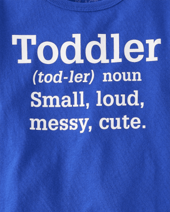 Baby And Toddler Boys Toddler Definition Graphic Tee