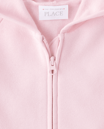 Niños pequeños Niña Fleece Zip Up Sudaderas con capucha